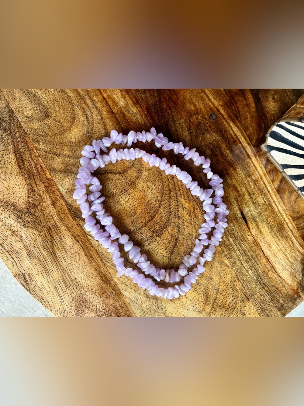 Genuine Amethyst Stone Strung Necklace